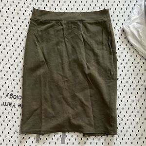 Charlotte Russe Army Green Pencil Skirt